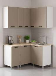 МК Аленушка Угловая Орешник Матовый Вижен,скоба черный,сонома