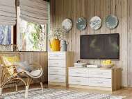 Гостиная Оливия 7 Дуб Сонома/белое дерево Гостиная Оливия 7 Дуб Сонома/белое дерево