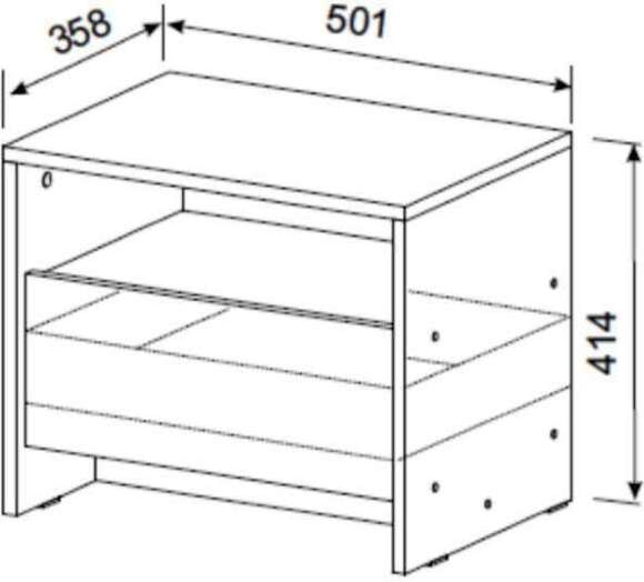 Тумба прикроватная Глория ясень анкор светлый