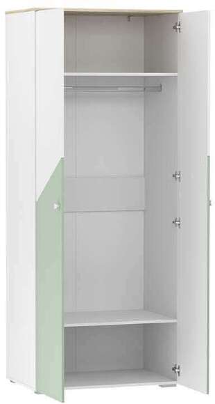 НМ 041.42 шкаф для одежды Банни белый/дуб сонома/макарун