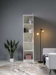 Ливерпуль Шкаф - пенал Белый/Ясень ваниль