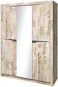 Шкаф трехстворчатый Ривьера, Дуб Юкон, Бетон темный