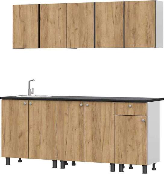 Кухонный гарнитур КГ 1 2.0 м, дуб золотой Кухонный гарнитур КГ 1 2.0 м, дуб золотой