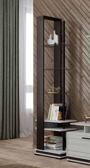 Стеллаж Модена МС-1 (Домани) Ясень Анкор светлый