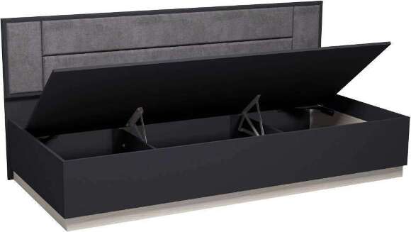 Кровать Аурелио 80, Антрацит-Блеквуд Сатиновый Кровать Аурелио 80, Антрацит-Блеквуд Сатиновый