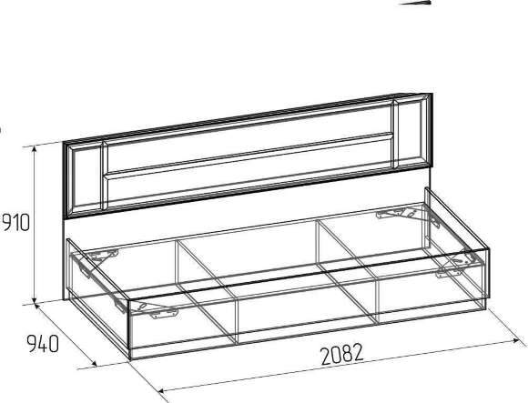 Кровать Аурелио 80, Антрацит-Блеквуд Сатиновый Кровать Аурелио 80, Антрацит-Блеквуд Сатиновый