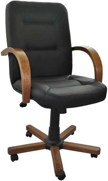 Кресло Верона 2Д светлый орех/к/з черный