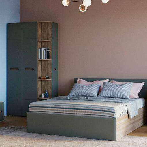 Шкаф 2-х створчатый Наоми ШК-20 (БТС) Графит