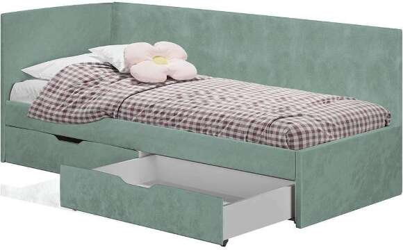 Кровать Лео КР-49, Белый, Эвкалипт Кровать Лео КР-49, Белый, Эвкалипт