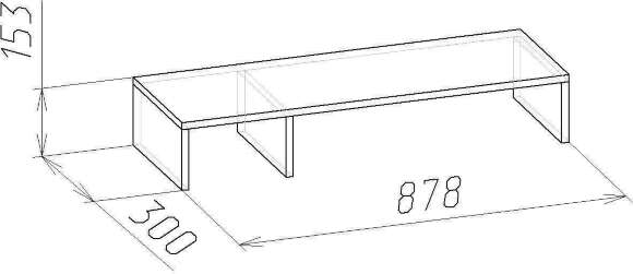 Подставка Глазов-мебель Sherlock 17 (Орех шоколадный) Подставка Глазов-мебель Sherlock 17 (Орех шоколадный)