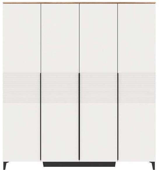 Шкаф для платья и белья 4-х дверный Белла