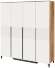 Шкаф для платья и белья 4-х дверный Белла