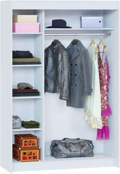 Шкаф-купе ШР-2156.2 с зеркалом Белый Шкаф-купе ШР-2156.2 с зеркалом Белый