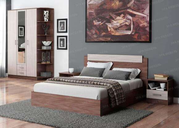 Тумба прикроватная ЭКО Эра (Ясень Шимо)