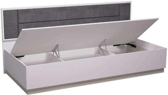 Кровать Аурелио 80, Блэквуд Сатиновый - Белый