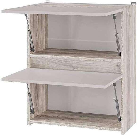 Шкаф навесной Берген Лайт 6в2 0,6м, Дуб смоки, Кашемир Шкаф навесной Берген Лайт 6в2 0,6м, Дуб смоки, Кашемир