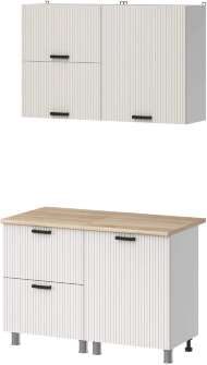 МК Аленушка 1,2м с ящ.в 2 Лотос Молочный,скоба антрацит,сонома МК Аленушка 1,2м с ящ.в 2 Лотос Молочный,скоба антрацит,сонома