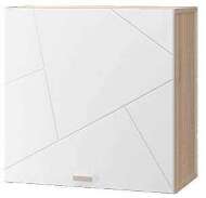 Шкаф настенный для книг Скайлайн, дуб сонома/белый