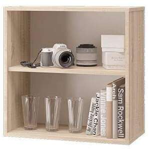 Шкаф настенный для книг Скайлайн, дуб сонома/белый