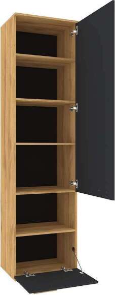 Шкаф МЦН Crown 11, Графит, Дуб золотистый Шкаф МЦН Crown 11, Графит, Дуб золотистый