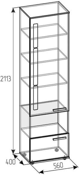 Шкаф МЦН Crown 11, Графит, Дуб золотистый Шкаф МЦН Crown 11, Графит, Дуб золотистый