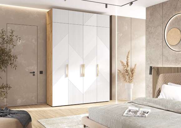 Ирис Антресоль к шкафу (1800) (Браш Вайт, Дуб Крафт)