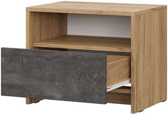 МСП 1 тумба прикроватная / Дуб Золотой/Камень темный