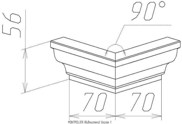 Уголок 1 MONTPELLIER, орех