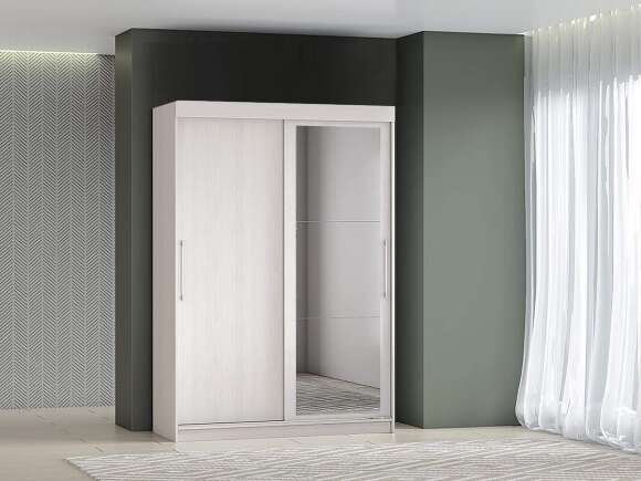 Шкаф-купе арт. 007 1,5 м зеркало / Ясень анкор светлый