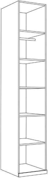 Шкаф-пенал Валенсия 13.207.01, Белый шагрень