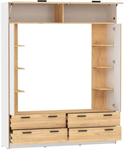 Гостиная Оттавия 1 Белый/Дуб золотой Гостиная Оттавия 1 Белый/Дуб золотой