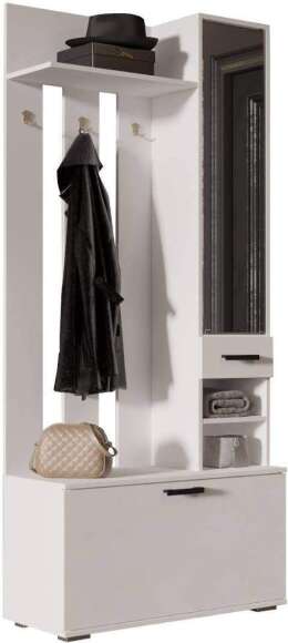 Прихожая с зеркалом Ника белая