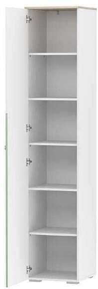 НМ 041.43 шкаф для белья Банни левый белый/дуб сонома/макарун