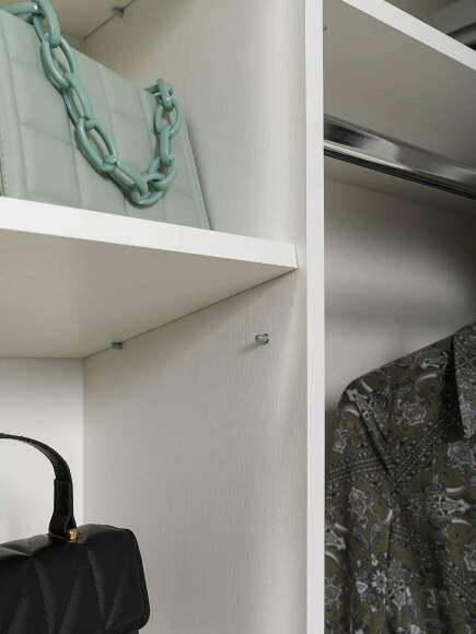 Ливерпуль Шкаф для одежды 13.124.02 Белый/Ясень ваниль