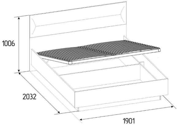 Кровать 180х200 Neo 306 (Глазов) с подъемным механизмом Дуб Шавиниган Кровать 180х200 Neo 306 (Глазов) с подъемным механизмом Дуб Шавиниган