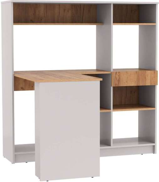 89.11 Прайм стол письменный левый кашемир / дуб золотой