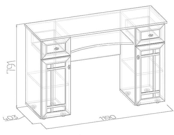 Стол туалетный Глазов-мебель Sherlock 52 (Дуб Сонома) Стол туалетный Глазов-мебель Sherlock 52 (Дуб Сонома)