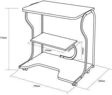 Стол компьютерный Практик-4 Венге