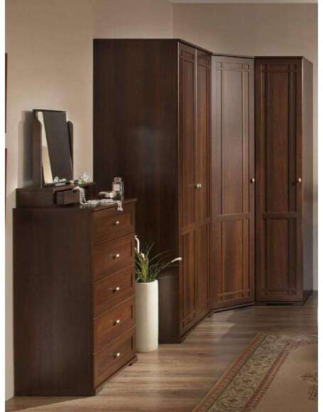 Шкаф угловой Sherlock 10 Глазов (Орех шоколадный)