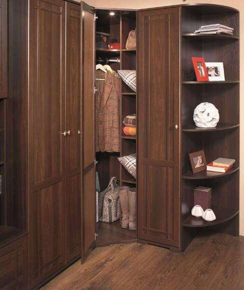 Шкаф угловой Sherlock 10 Глазов (Орех шоколадный)