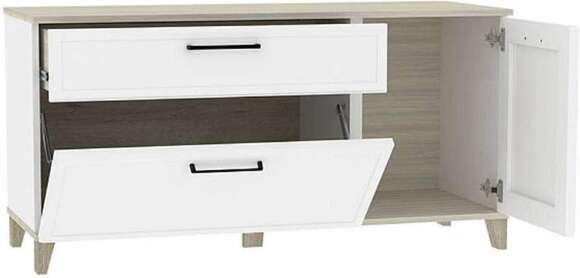 Тумба ТВ Аурелио 33, Белый, Блеквуд Сатиновый