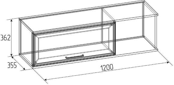 Шкаф навесной Аурелио 15, Белый, Блеквуд Сатиновый