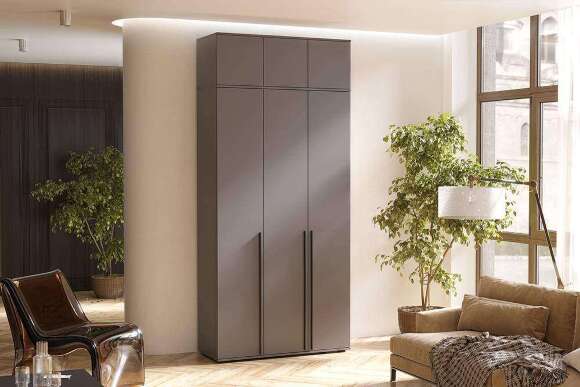 Шкаф 3-створчатый с антресолью Норд 1200 (Графит)