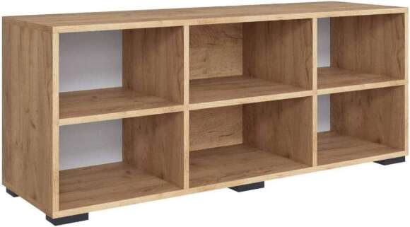 Дублин Тумба ТВ дуб крафт золотой/графит серый