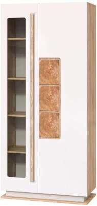 Шкаф комбинированный Дора 30.02-02 дуб сонома/белый глянец