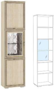 Пенал с витриной ЛШ-5 Ливорно DOMANI (Дуб Сонома) Пенал с витриной ЛШ-5 Ливорно DOMANI (Дуб Сонома)