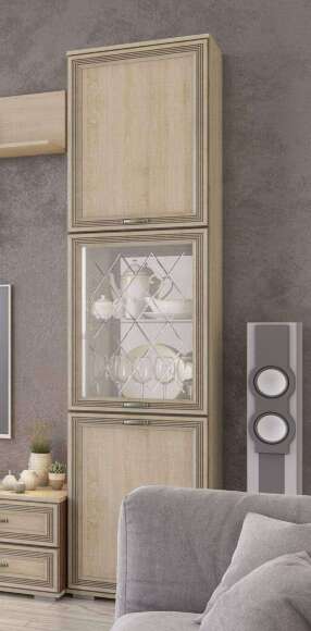 Пенал с витриной ЛШ-5 Ливорно DOMANI (Дуб Сонома) Пенал с витриной ЛШ-5 Ливорно DOMANI (Дуб Сонома)