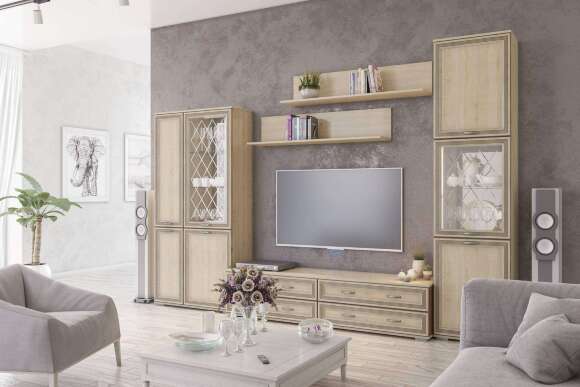 Пенал с витриной ЛШ-5 Ливорно DOMANI (Дуб Сонома) Пенал с витриной ЛШ-5 Ливорно DOMANI (Дуб Сонома)