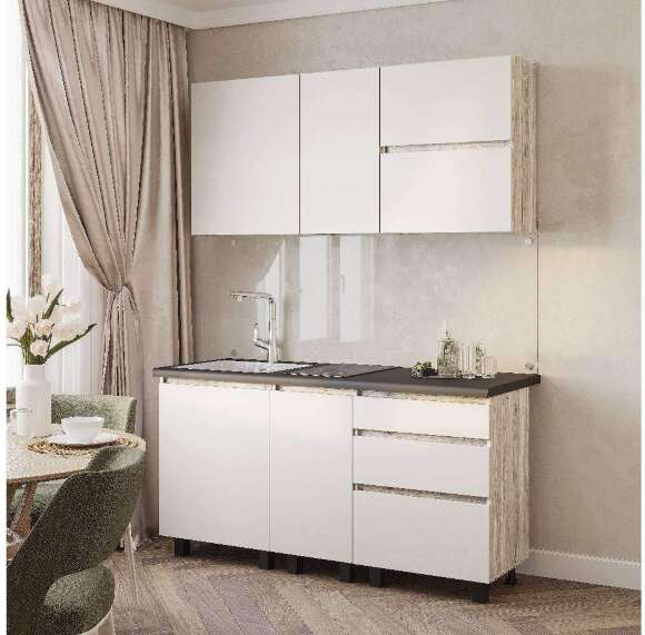 Шкаф под мойку без столешницы Берген Лайт 6м1 0,6м, Дуб смоки, Кашемир Шкаф под мойку без столешницы Берген Лайт 6м1 0,6м, Дуб смоки, Кашемир