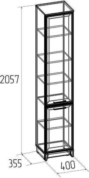 Шкаф для белья Аурелио 11 (Глазов) Антрацит